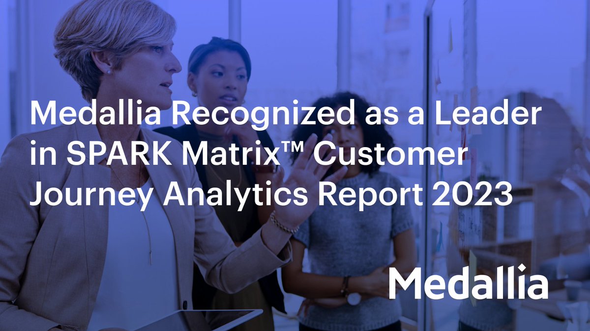 Medallia is thrilled to announce that we've been recognized as a Leader in SPARK Matrix™ Customer Journey Analytics Report 2023! bit.ly/3xxAThs | #CX