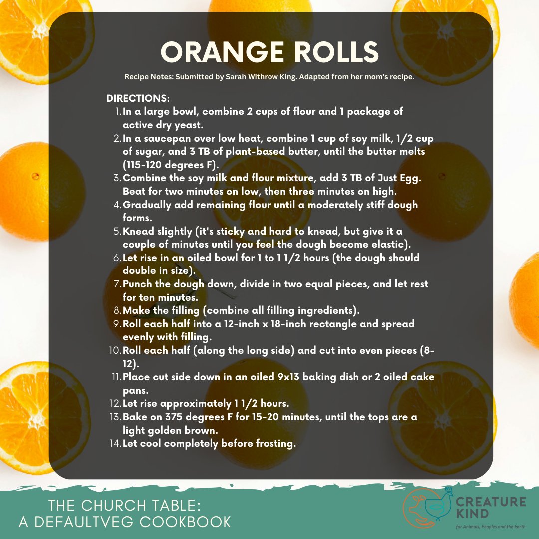 At CreatureKind, we know how much food matters, and so does our community.  ⁠
⁠
⁠"The Church Table" cookbook is a collection of our favorite vegan recipes sourced from our global community.
Get your free copy here: tinyurl.com/3fxawepd