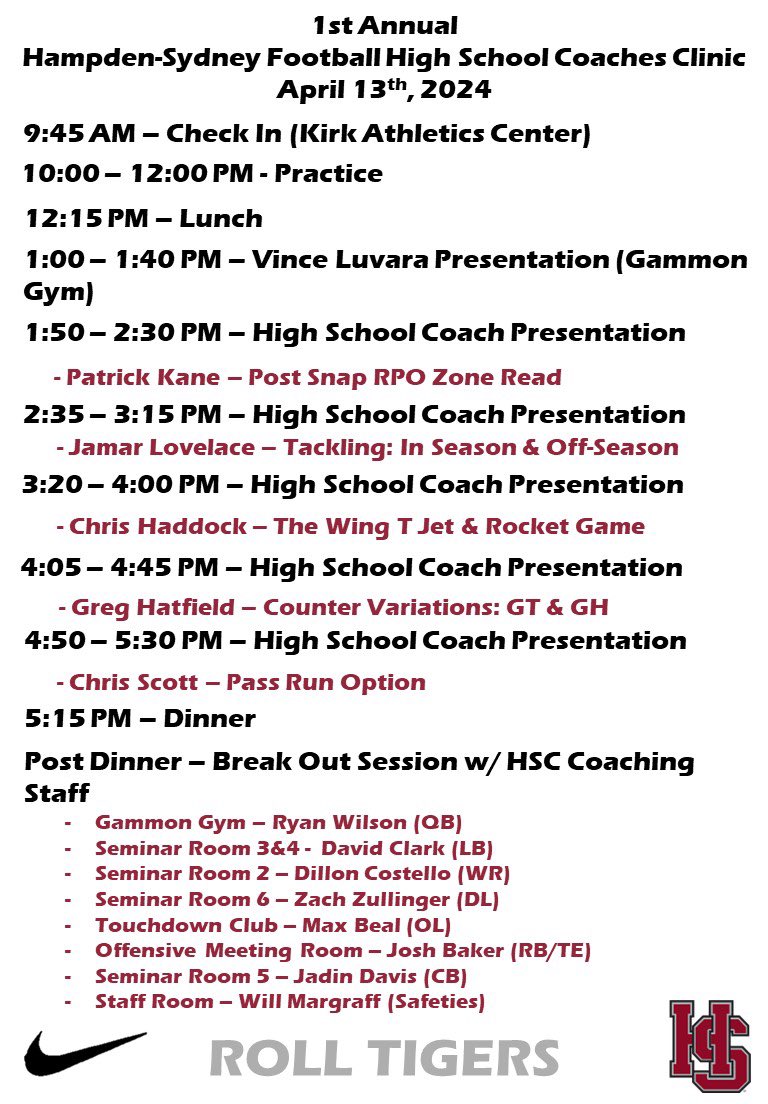 High School coaches it’s not to late to sign up for our Inaugural High School Coaches Clinic. ADMISSION IS FREE! Sign up using the link below ⬇️ docs.google.com/forms/d/e/1FAI…