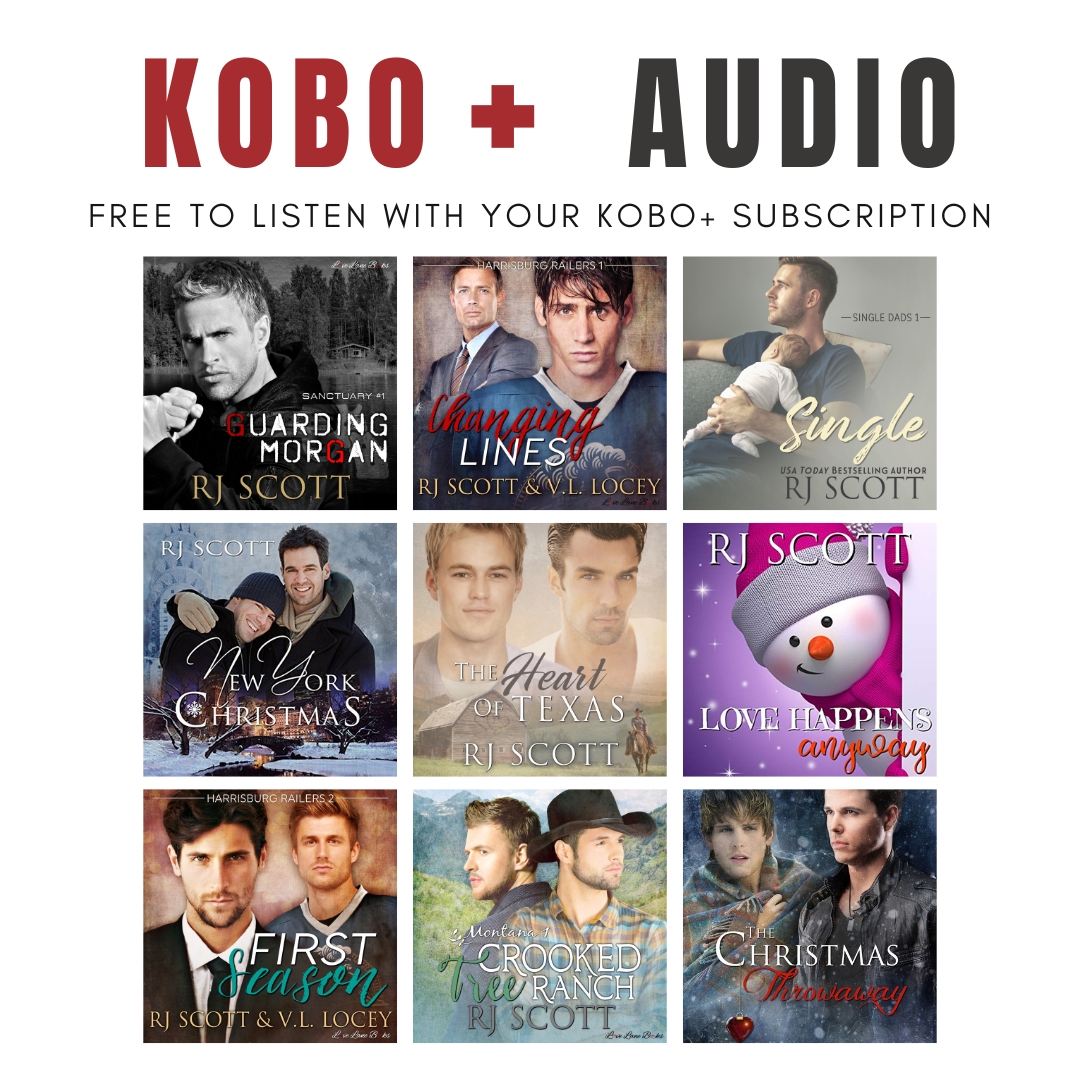 Did you know that I have ebooks and Audio in Kobo+? Click here to see them all - geni.us/KoboPlusRJ #RJScott #MMRomanceAuthor #MMRomance #GayRomance