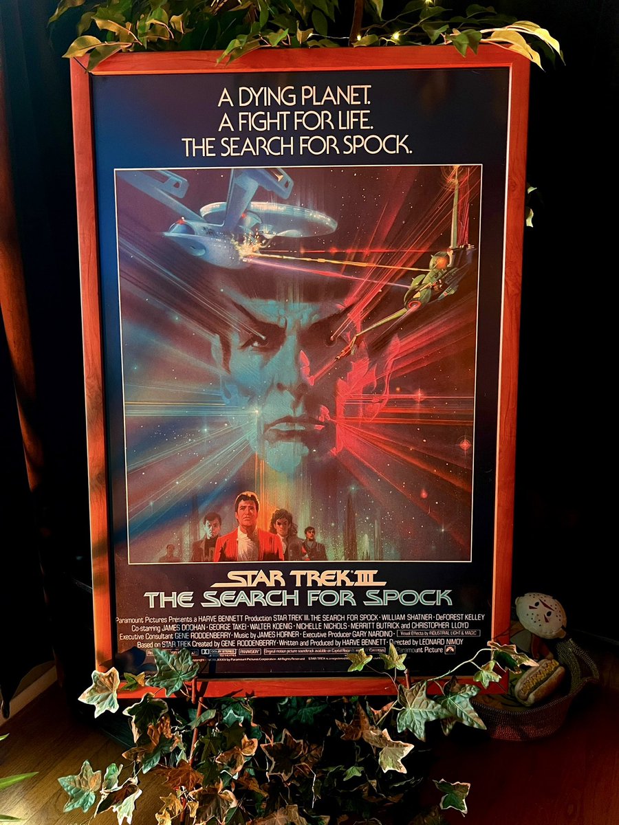 This year marks the 40th Anniversary of #StarTrek III: The Search for Spock! 🎂 In honor of this highly underrated sequel, I just framed Bob Peak’s original Int’l One-Sheet #MoviePoster for display in my home theater. It’s only logical since it’s my favorite Trek film. 🖖🏻