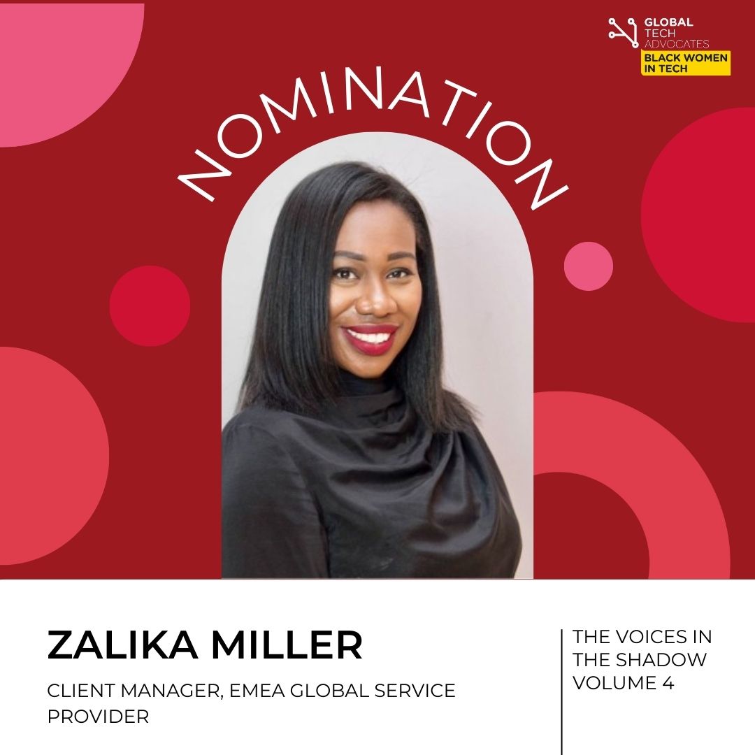 Introducing Zalika Miller, Client Manager, EMEA Global Service Provider World Wide Technology, our latest nominee for #TheVoicesInTheShadow4. #BlackWomenInTech #BlackExcellence #BlackWomen