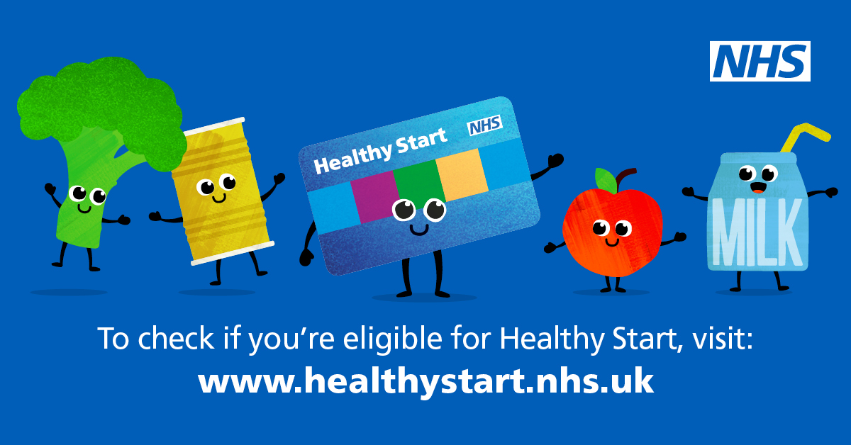 The NHS Healthy Start scheme can help you give your children a great start in life with help towards the cost of healthy food. Find out more about the scheme and what you could be entitled to: healthystart.nhs.uk