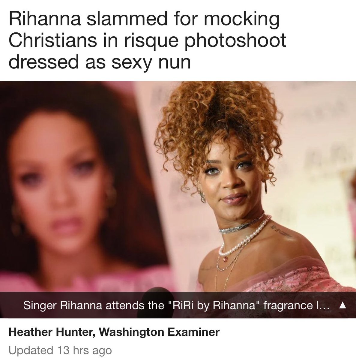 It’s interesting to me that conservative Christian types are up in arms claiming Rhianna playing dress up as a nun offensively mocks their religion and yet those very same people are vehemently against Native Americans who state that mascots are mockery. That’s called hypocrisy!