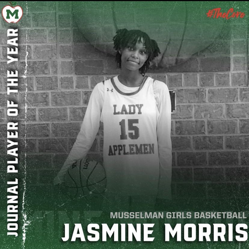 Congratulations to our Junior Jasmine Morris for being nominated The Journal Player of the Year‼️ Colleges.. check this kid out.. big senior year coming! 

PPG: 14.8
Rebounds: 9.2 
Steals: 3.8 

Total on the regular season 
355 points 
220 rebounds
91 steals
22 assists 
14 blocks