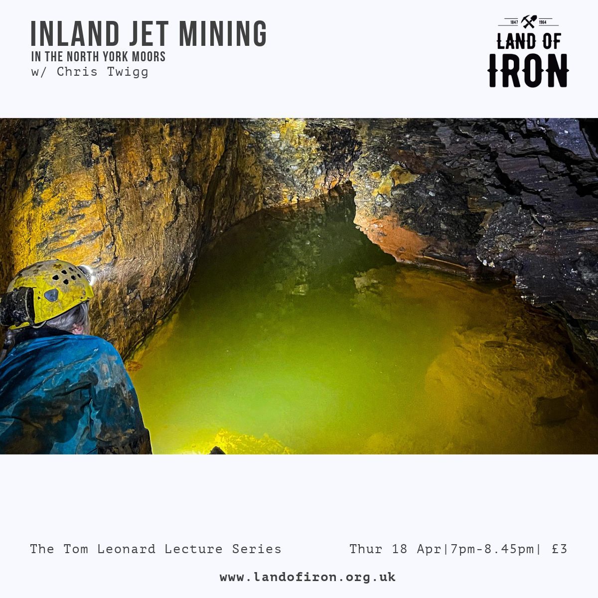 One week to go! Come and find out about the wider jet mining industry of North Yorkshire. It wasn't just from the cliffs. Want to know more? Come to Chris Twigg's talk next week here at Land of Iron.