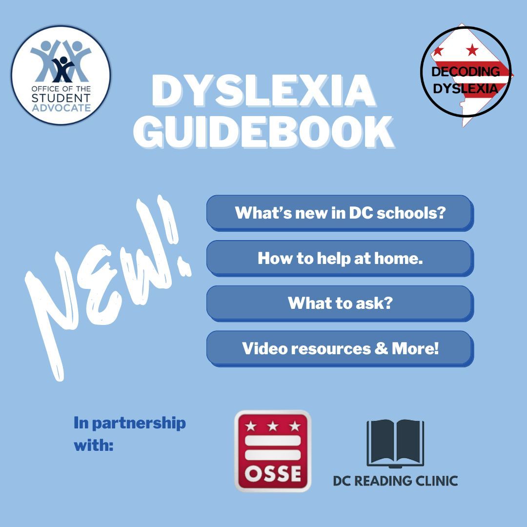 🚨🚨🚨 We've updated our Dyslexia Guide! 🚨🚨🚨 This toolkit is intended to help inform families and educational stakeholders of the new resources and supports available and the new Dyslexia Law in DC. Check it out here: buff.ly/3VpkUcA