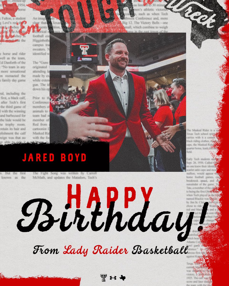 Happy birthday to the one and only, @JBoydTTU! 🎂🎉 The BEST Chief of S̶t̶a̶f̶f̶ Swag in the country! #WreckEm