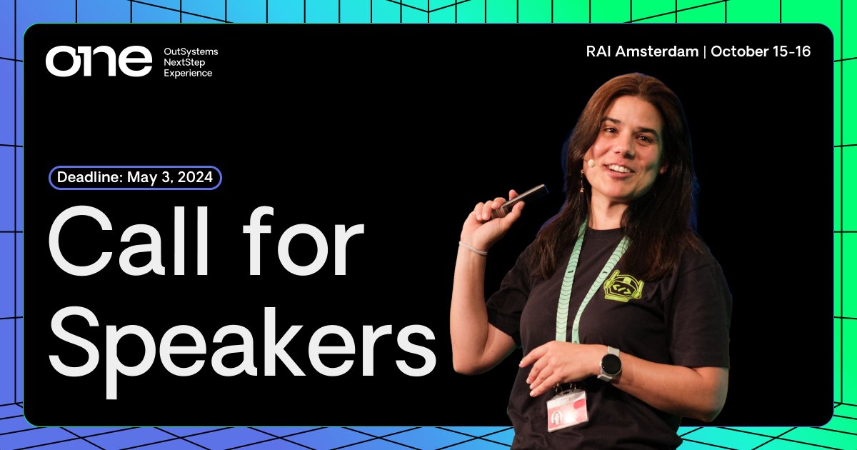 We want to hear from you! Our Call for Speakers for ONE is officially open. 

This is your opportunity to share your expertise with the <a href="/OutSystems/">OutSystems</a> community. Apply today. #ONEOutSystems bit.ly/3TUF4eX