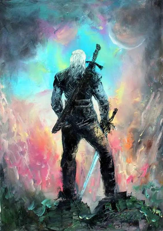 Geralt of Rivia 🖌️ Oil painting by instagram.com/galerifoton