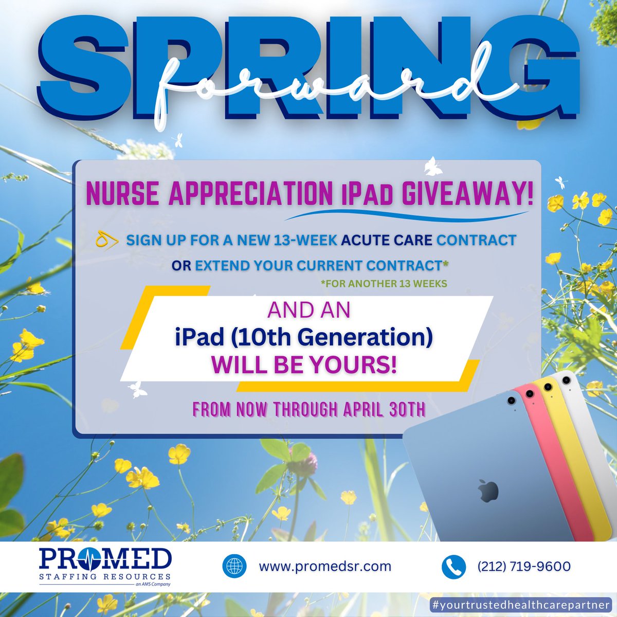 Don’t wait any longer, Registered Nurses! The deadline is nearing. Act now!

#techtreat #apple #appleipad #ipad10generation #acutecare #acutecarenurse #iPadgiveaway #nurselife #nurses #nursesofinstagram #nursesoffacebook #registerednurse #rn #tarvelrn #promedsr