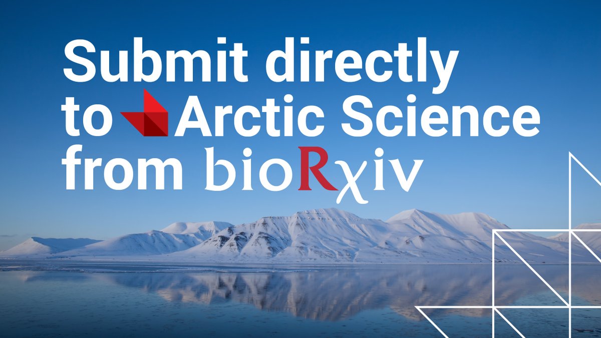 1️⃣ Have a preprint posted on @biorxivpreprint? 2️⃣ You can submit your work directly to @ArcticScience! 3️⃣ In bioRxiv, select Arctic Science from the drop-down menu of titles available.
