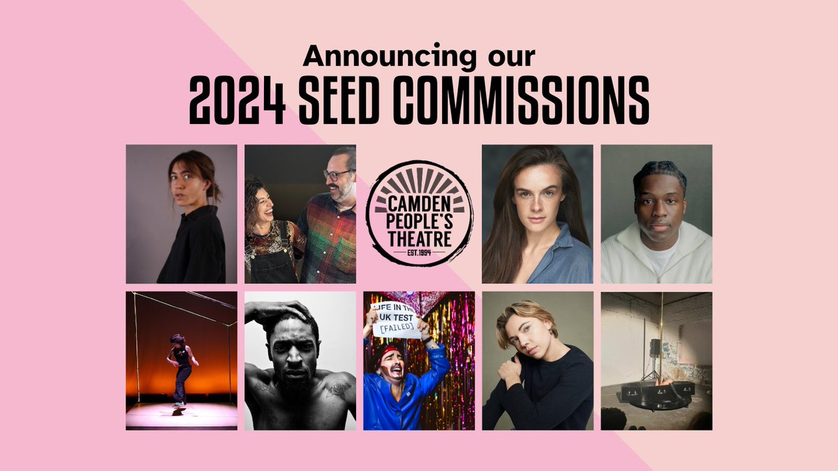 Announcing our 2024 Seed Commission recipients! 📣 Choosing from so many strong applications from talented theatremakers was tough. But we're proud to be supporting some incredible projects in 2024. Congratulations! Read about them in the thread or at: cptheatre.co.uk/news/2024-Seed…