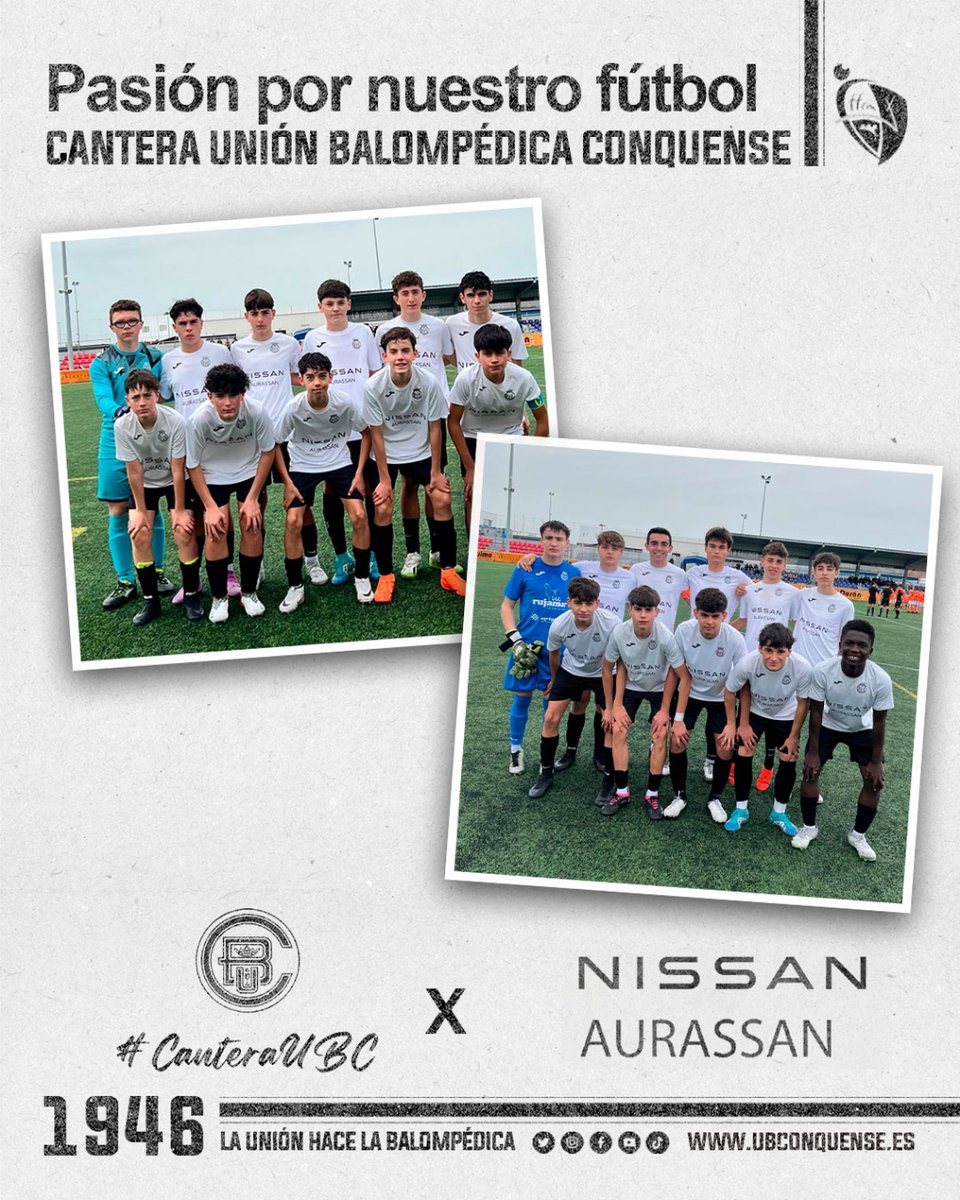 📢 #CanteraUBC ❗

¡Las fotos de los titulares van siempre acompañadas por el impulso de nuestros colaboradores!

#UBConquense 🤝 NISSAN AURASSAN

¡Vamos Conquense! ⚪⚫ #UniónBalompédica #JuntosHacemosUnión