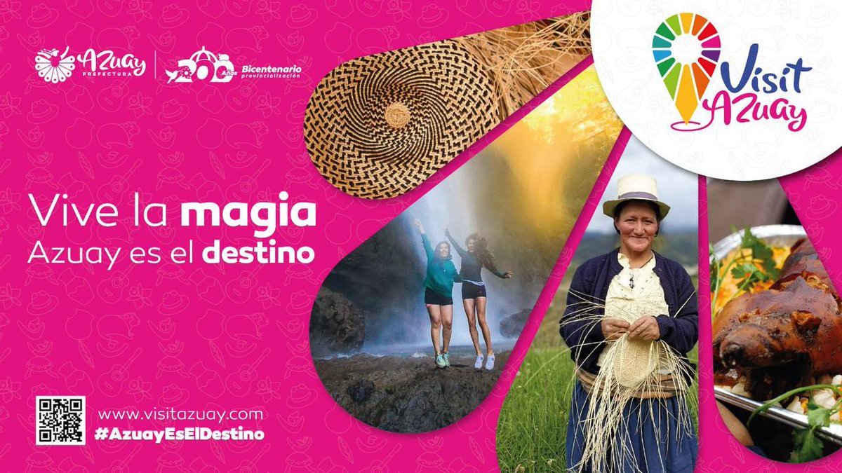 🔸#ContenidoPatrocinado 
#VisitaAzuay  
¡#AzuayEsElDestino que te conecta con experiencias únicas! 📍👣🪂🍃🧗‍♀️⛺️🍎 
Naturaleza, aventura, gastronomía, arte y cultura.  
La magia de la vida se revela en cada paso ❤️💛
