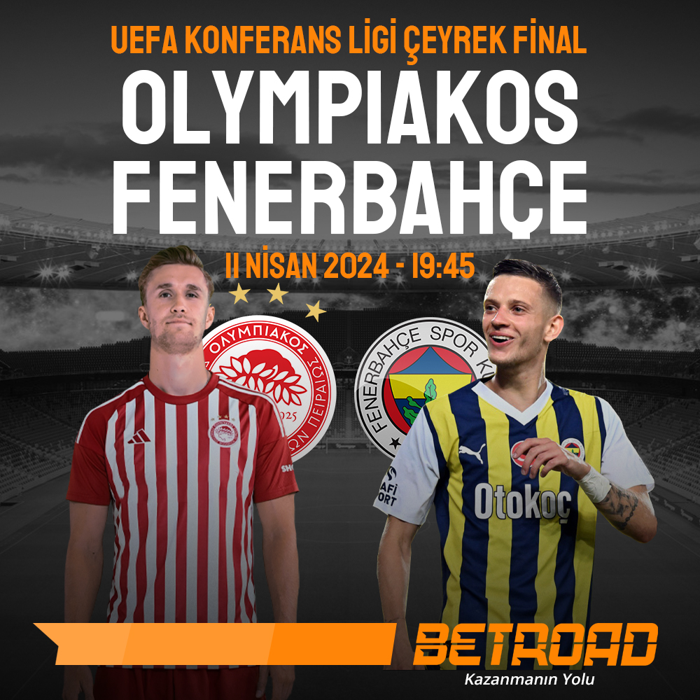 💣 Avrupa yoluna Konferans Ligi’nde devam eden Fenerbahçe, Olympiakos ile çeyrek final mücadelesine çıkacak! Soluksuz izlenecek bu maça yüksek oranlarla bahis alma imkanı #Betroad’da sizi bekliyor. Betroad Giriş: bit.ly/3TyqoDr