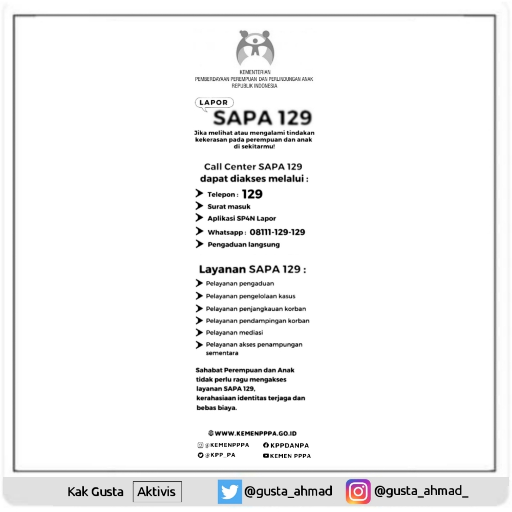 Kak Gusta aktivis memberikan kertas selembaran sapa 129 untuk perempuan agar perempuan selamat. 

#aktivis 
#kemenpppa 
#komnasperempuan 
#salimah