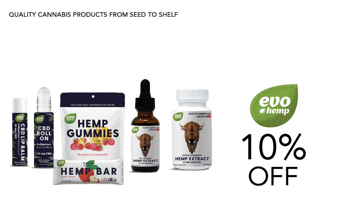 🚨SALE ALERT🚨Save 10% on all things hemp at Evo Hemp!🌿 Elevate your CBD game and enjoy premium quality since 2012.💯 Use code SAVE10 at checkout.💻Shop now: buff.ly/43TgBv2 #hemp #CBD #naturalremedies