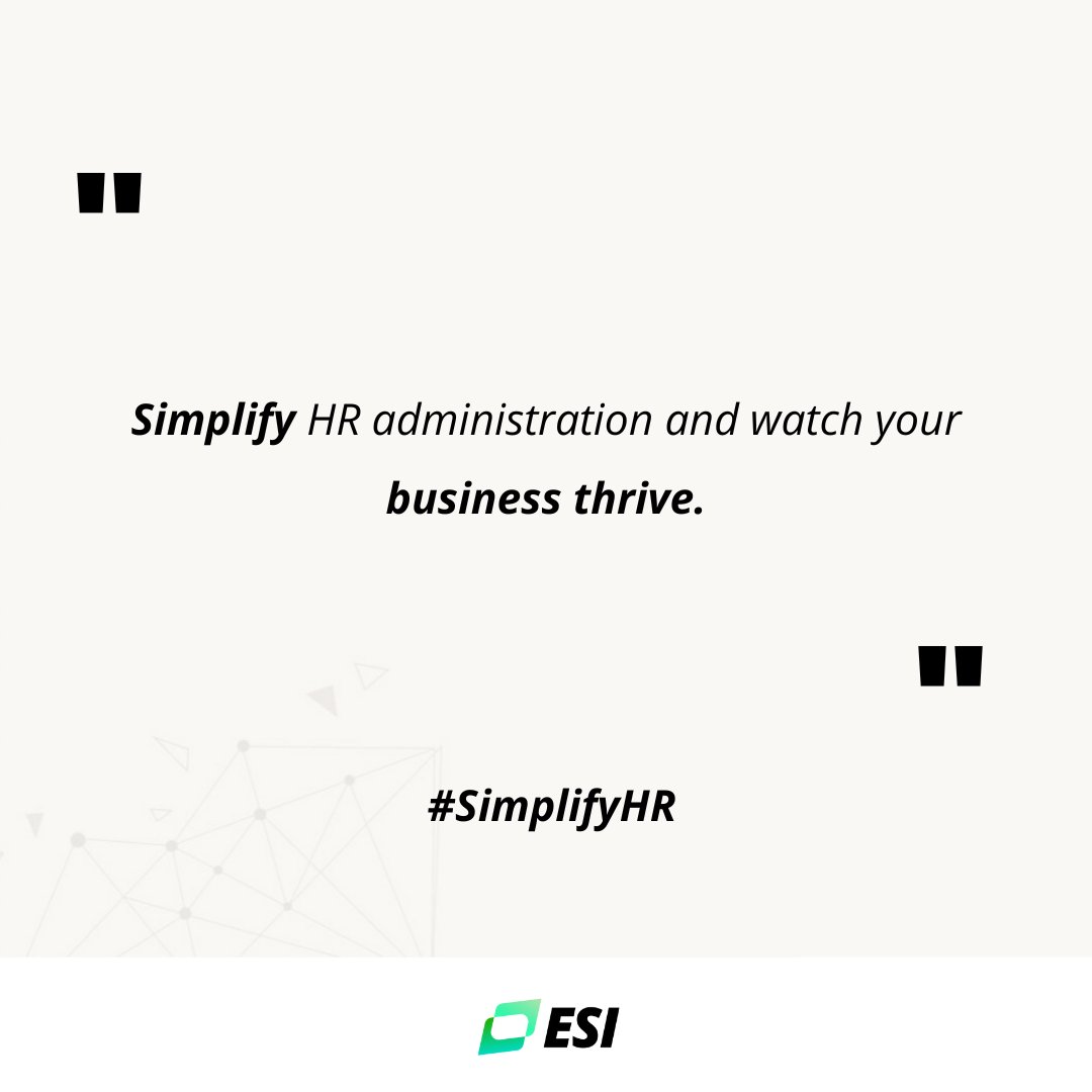 Learn more about what #ESI can do for you: eesipeo.com
#PEO #HR #Business #SmallBusiness #SimplifyBusiness #SMB