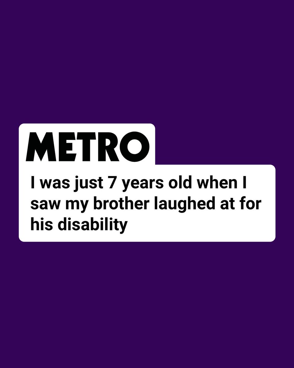 💬 “I couldn’t understand why they were making fun of him. I was heartbroken.” Negative attitudes towards disabled people can also affect the family and friends around them, like their siblings. Read Kelle's full story 👇 🔗 metro.co.uk/2024/04/10/jus…