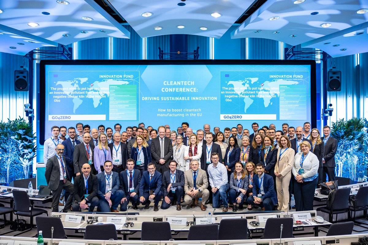 39 🆕 groundbreaking #cleantech projects selected under the 2022 #InnovationFund large-scale call met today at the #IFcleantech conference for the first time Thanks to everyone for joining us! The recording is available on YouTube ▶️ Read the wrap-up 👉europa.eu/!y7QBJ4