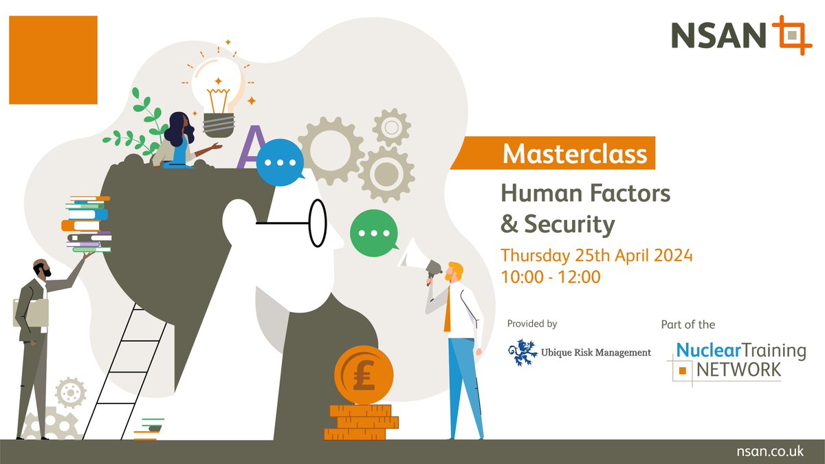 The ‘Human Factors & Security’ Masterclass has been created, in collaboration with @NSAN_NTN member @UbiqueRM, as a high level introduction to Human Factors and Security in design of security facilities. Date: 25th April 2024 Time: 10:00 – 12:00 Location: Online Register and…