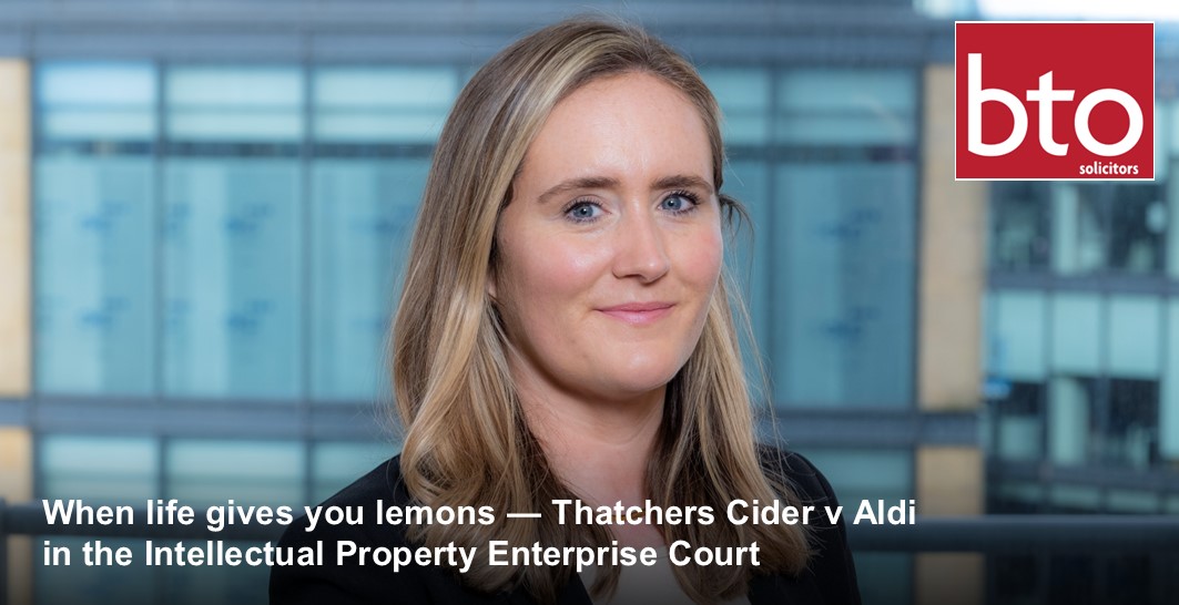 When life gives you lemons: our latest blog delves into the Thatchers Cider v Aldi case in the #IntellectualProperty Enterprise Court, and what counts as #trademark infringement when product #branding causes confusion for consumers: ow.ly/3fsH50Re9Z2