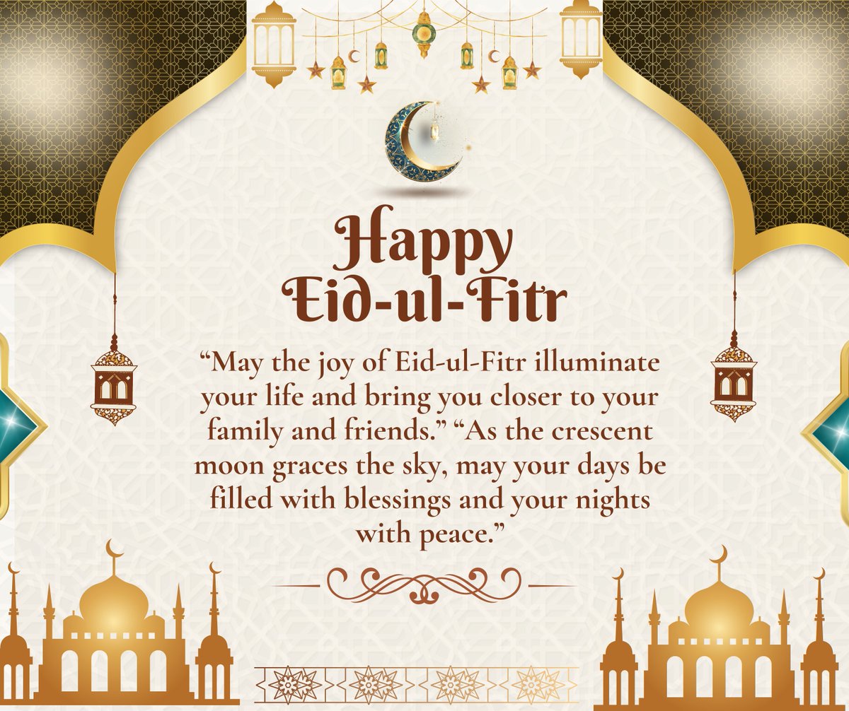 Baljind01719505's tweet photo. 1. Wishing you a happy and prosperous Eid with peace and harmony.
#EidMubarak
#EidHarmonyHues
#EidGlowingGratitude
#EidBlissfulBonding
#EidWarmWishesWave
#EidGreetings 🕌💫 https://t.co/ZfOvszigda
