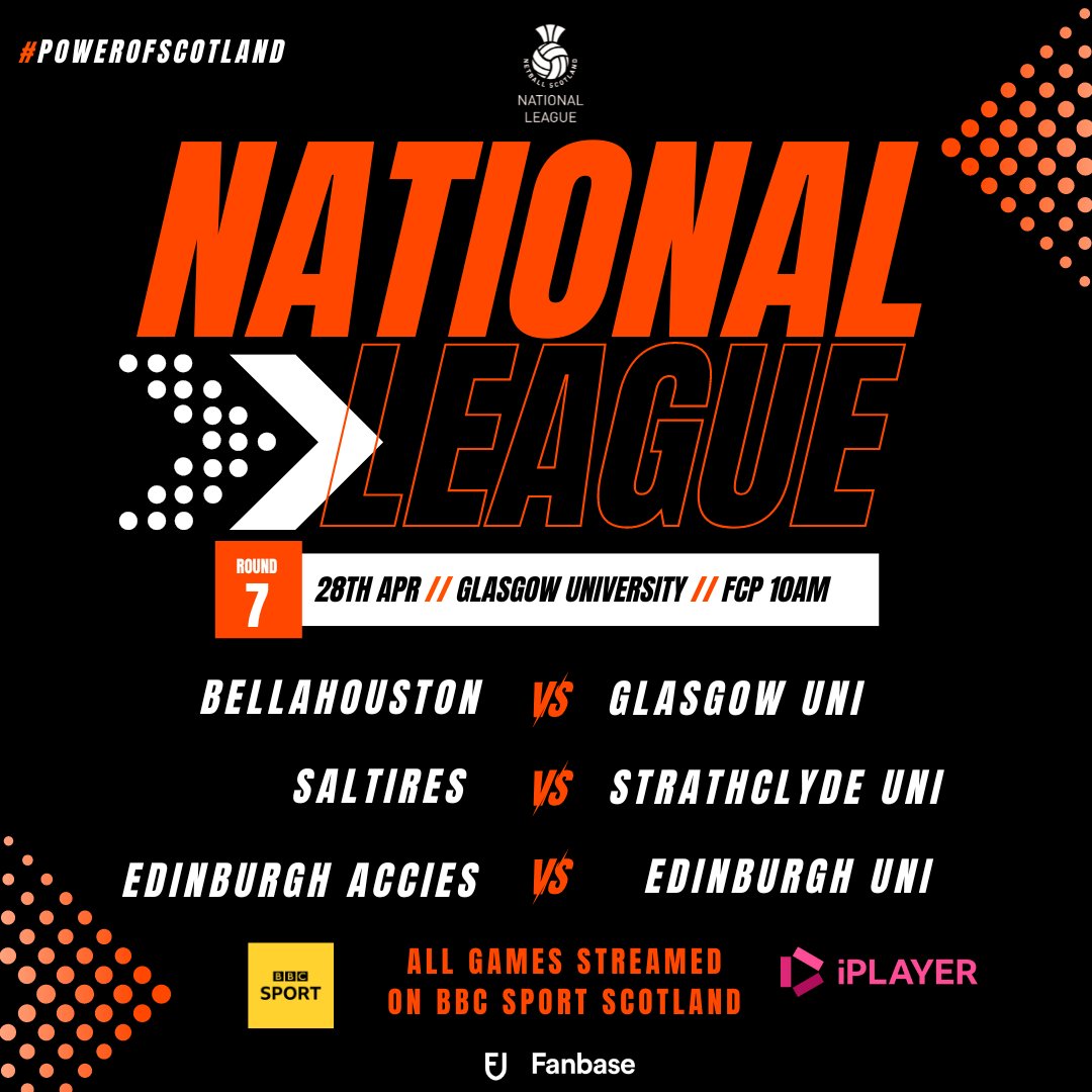 National League Round 7 is approaching and you can watch all the action LIVE🙌 Tickets are available here - ow.ly/vAnr50RcYCY AND you can watch by tuning into BBC iPlayer 📺 @bbcsportscot #NationalLeague