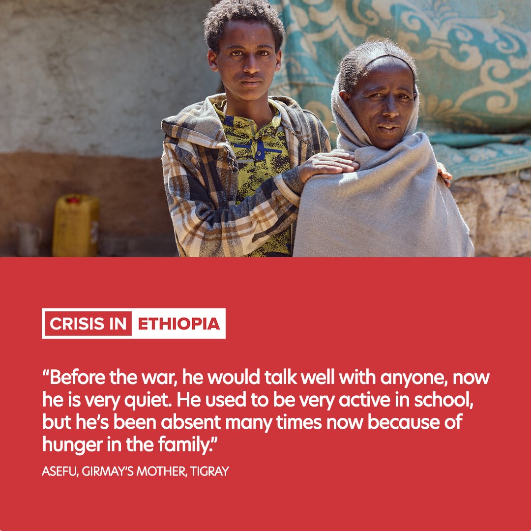 Girmay still attends school, but he doesn't know how long he can go on. There are no school meals at his school in Tigray & no food at home. Mary's Meals is ready & able to bring meals to Girmay's school – but we need your help. Read Girmay's full story: bit.ly/4aPmnjp