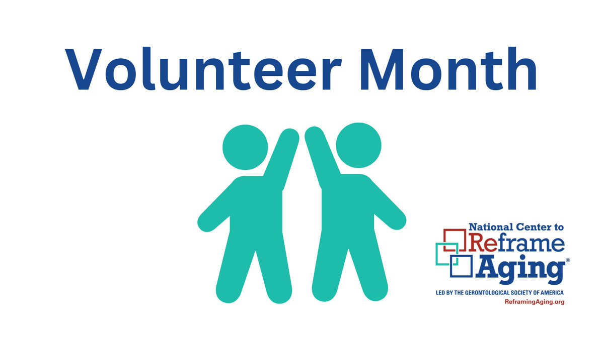 April is National #VolunteerMonth! Intergenerational volunteer opportunities creates stronger communities and change attitudes towards aging. Learn more from the experts at cogenerate in this webinar: learning.reframingaging.org/products/chang…