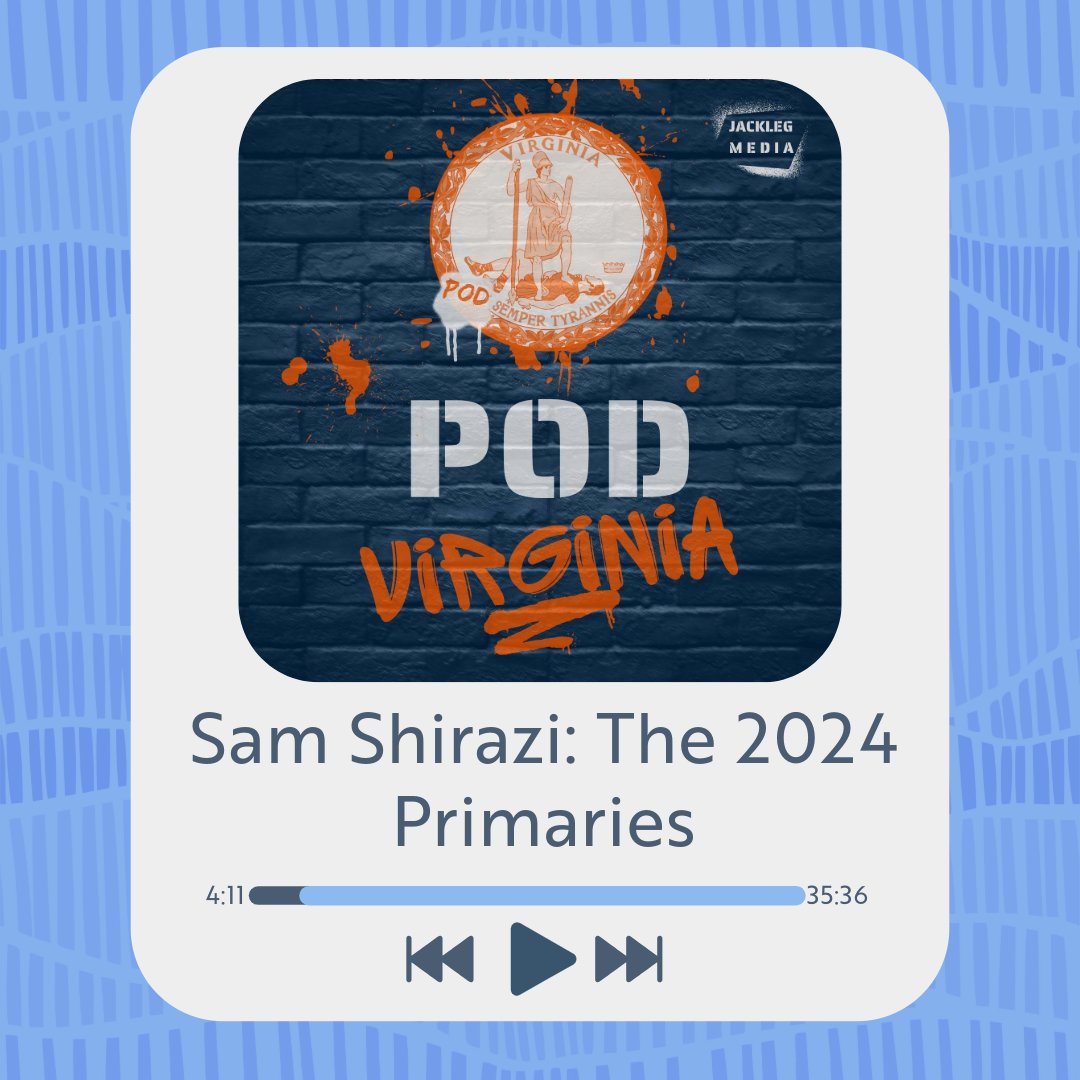 pod_virginia's tweet photo. Primary season is just around the corner!
Political analyst @samshirazim joins #PodVA to break down Virginia's competitive Congressional primaries
https://t.co/wwLIPjqHEN https://t.co/qXV6ICBTYV