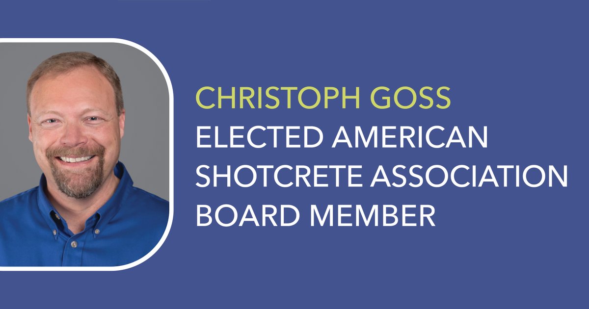 Congratulations to Christoph Goss, who was elected to the @ShotcreteASA Board of Directors! Christoph has been a dedicated member of the ASA for over 20 years and is excited to contribute to the organization during his upcoming 3-year term. #SchnabelEngineering #ASA #shotcrete