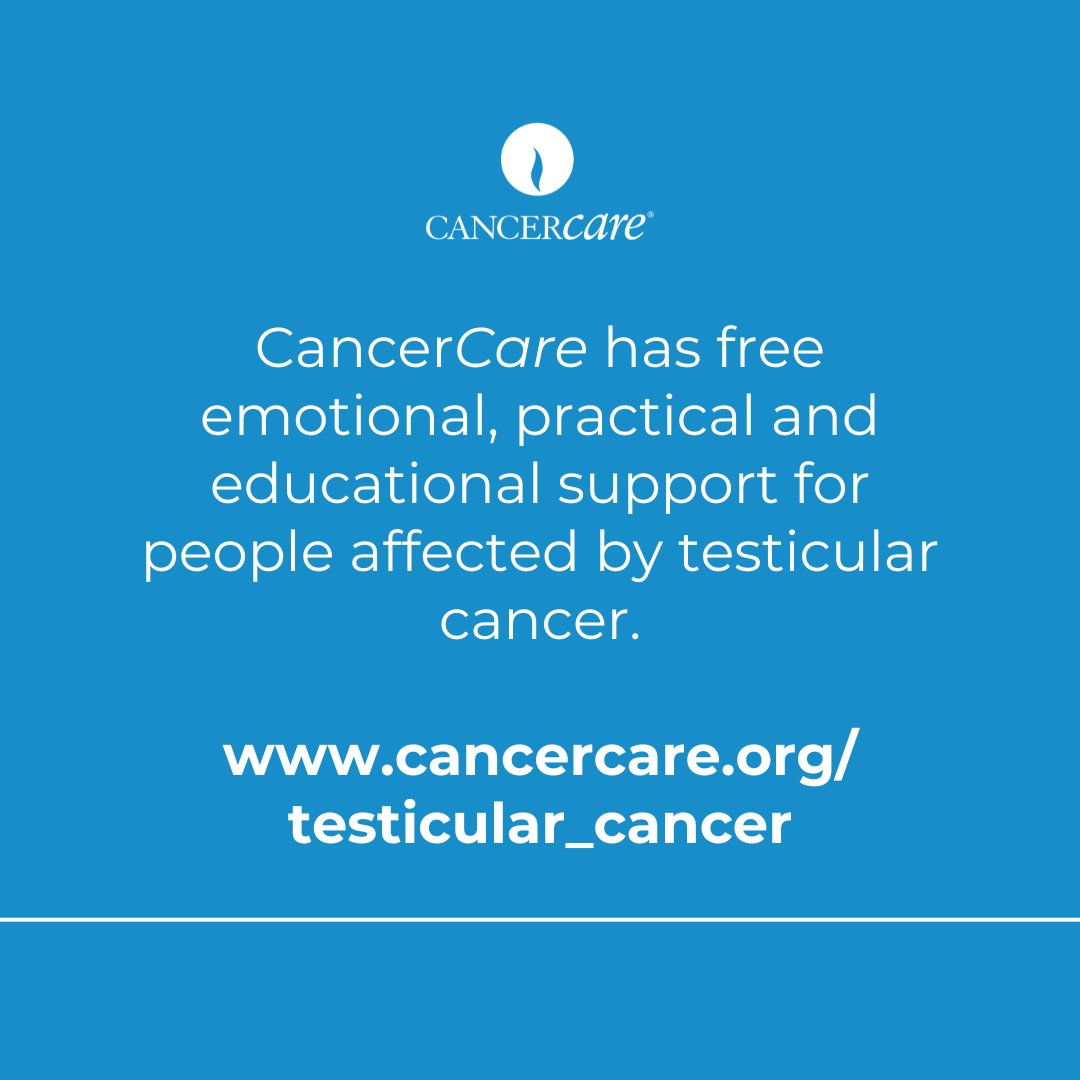 @CancerCare has free emotional and practical support services, treatment information and additional resources for people diagnosed with #TesticularCancer and their loved ones. Learn more here: loom.ly/BgnIPcE
