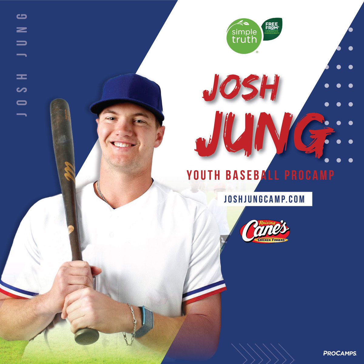 Straight Up TX! ProCamp with the champ! ‼️⚾ Baseball season is HERE, and registration for the @SimpleTruth4U Josh Jung ProCamp is OPEN! Lock in your spot at joshjungcamp.com 🔒