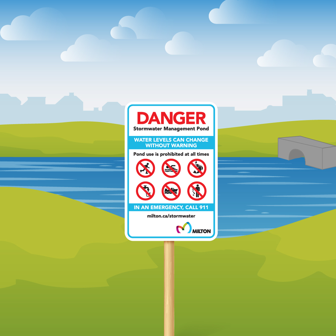 What is a stormwater management pond? It’s an infrastructure built to collect and treat rainfall and surface water runoff. The ponds are often found in neighbourhoods. Practicing safety around stormwater ponds is important, stay tuned for safety tips! 🔗 ow.ly/Egqe50RcgpS