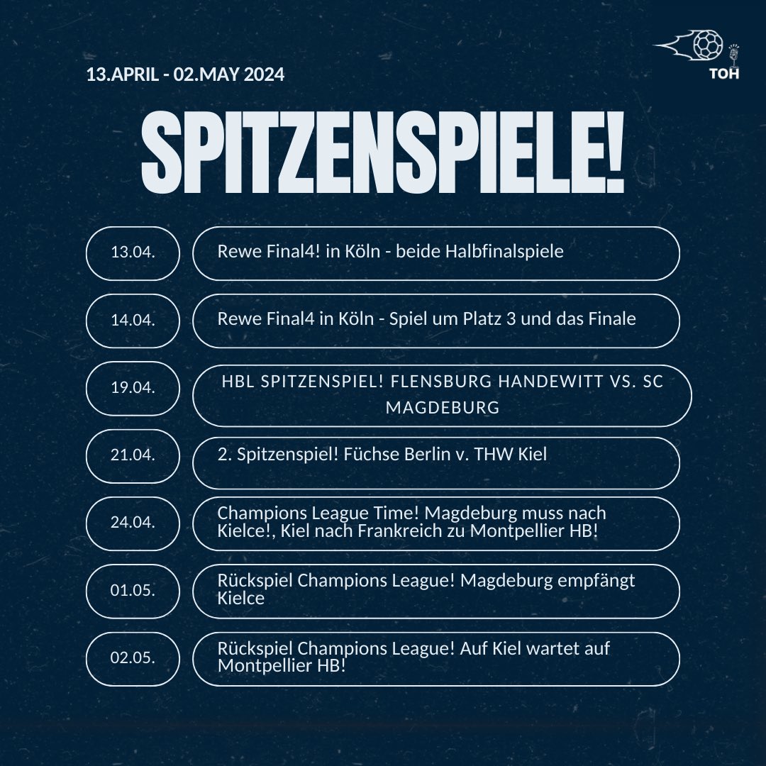 Was für geile Wochen kommen denn da?😍. Da schlägt das Handballherz höher !🔥❤️