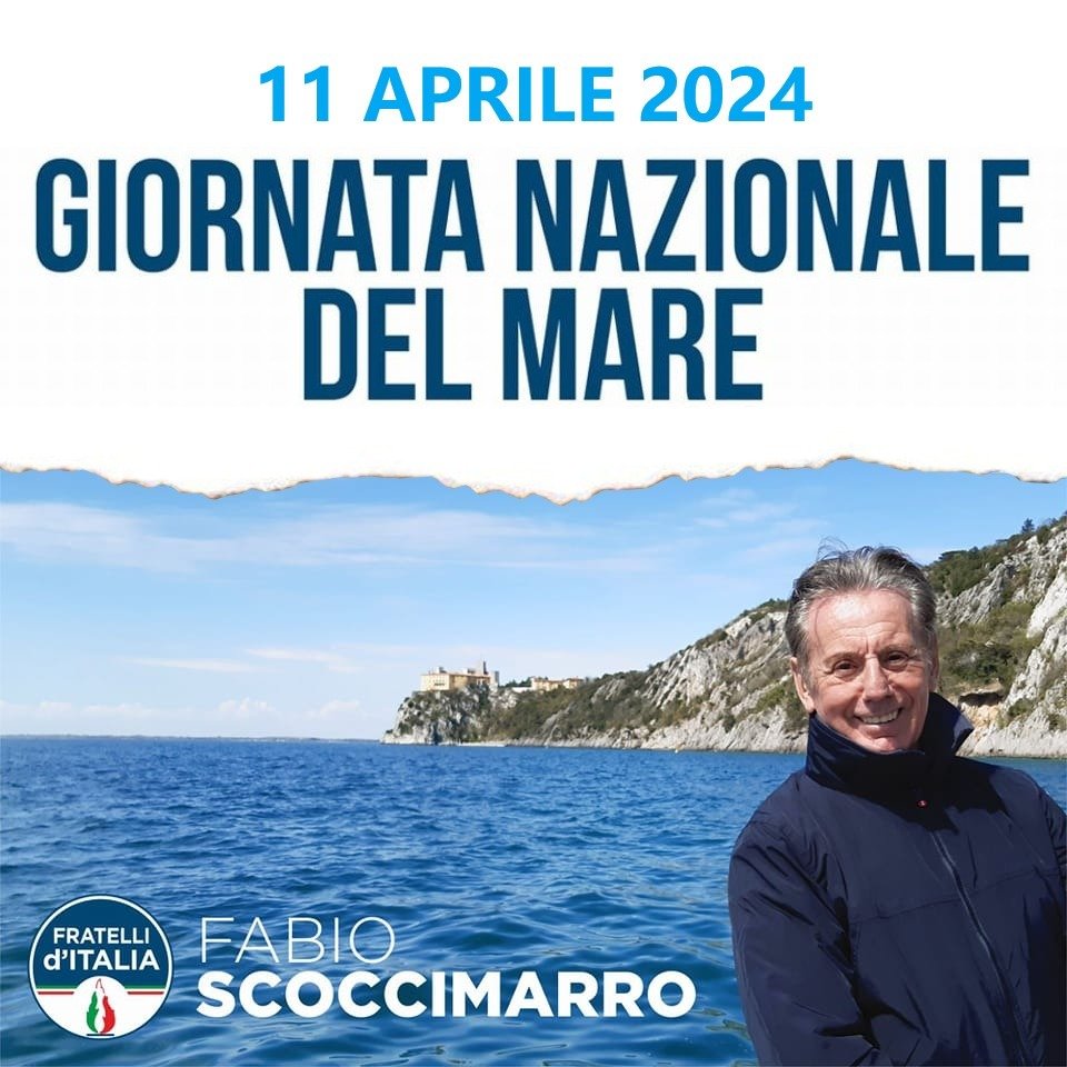 🇮🇹
11 APRILE 
GIORNATA NAZIONALE DEL MARE 
🌊
Il mare è risorsa (che rappresenta oltre il 9% dell'economia nazionale), patrimonio, storia e il luogo in cui si giocherà il futuro.

#FVG #RegioneFVG