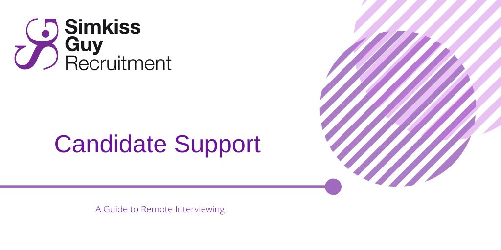 Interviewing can be a daunting process at the best of times, so to support our candidates, we have put together our top tips for how to prepare for remote interviews. For free CV and interviewing advice, feel free to get in touch! simkissguy.com/candidate-supp…