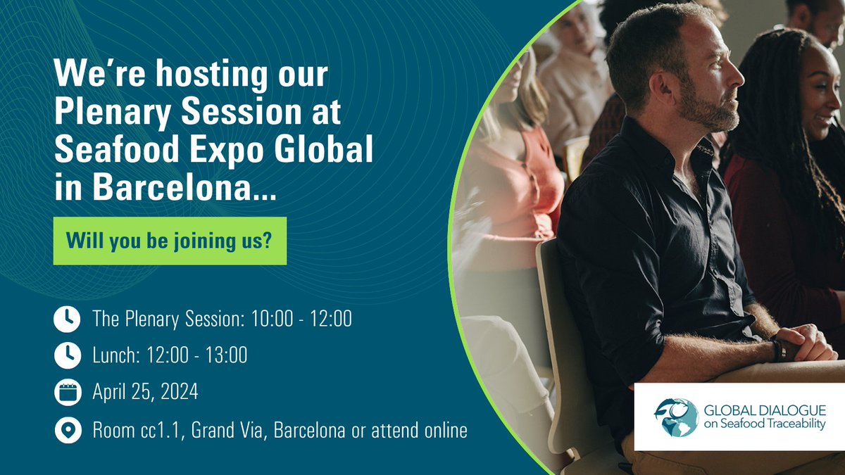Join GDST's Annual Plenary Meeting at #SeafoodExpo Barcelona, April 25th, 10:00 am at @firabarcelona. Open to all stakeholders! Review proposed frameworks, discuss the 2024/25 Dialogue agenda, and more. Can't attend? Join us online! Register: thegdst.org/event/gdst-bar…