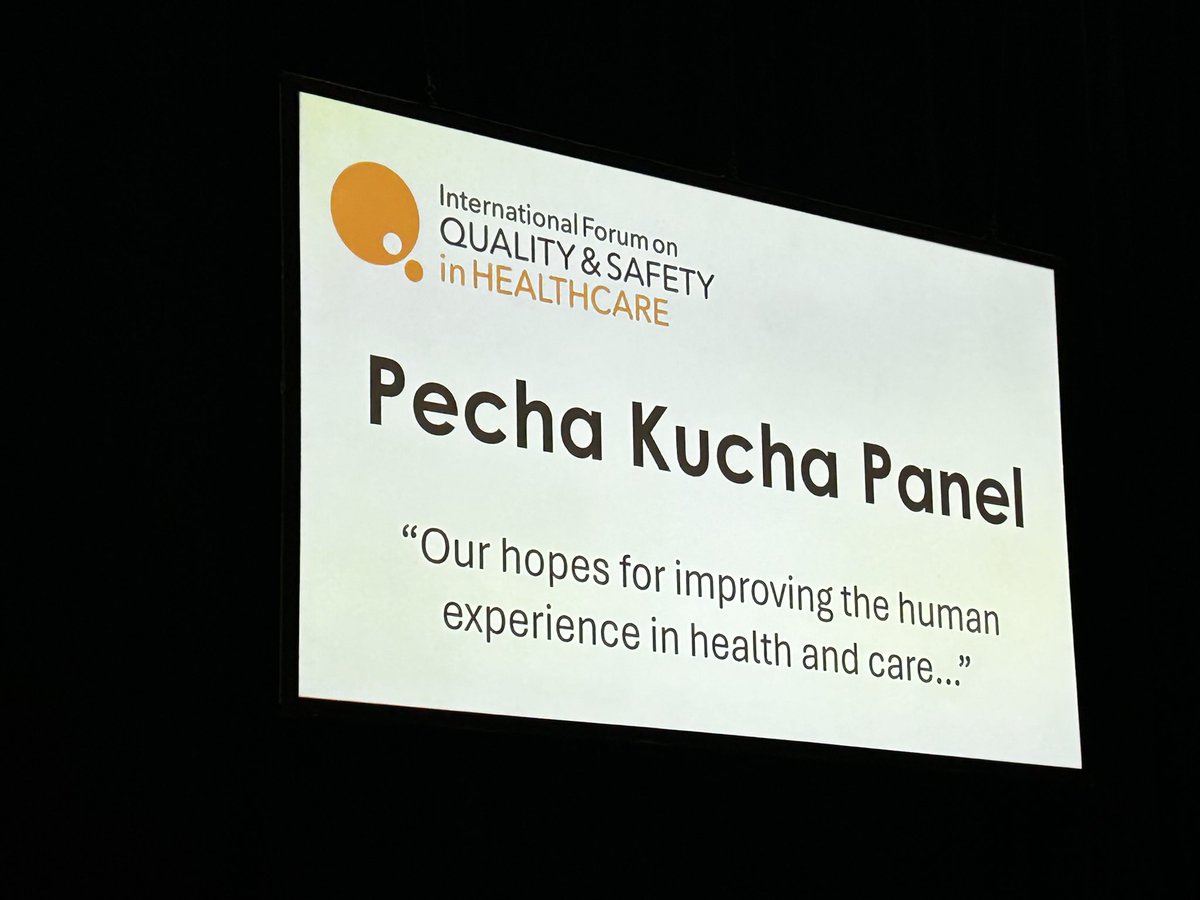 For this afternoon I’m in the Pecha Kucha panel session. Thinking about the hopes each panelist has for improving the human experience in health and care. #Quality2024