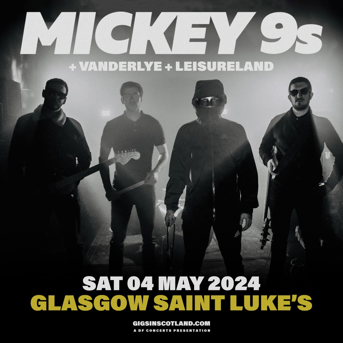 SUPPORT ADDED » @vanderlye_ and LeisureLand will now be supporting @Mickey9s at @stlukesglasgow on 4th May 🔥 TICKETS ⇾ gigss.co/mickey-9s