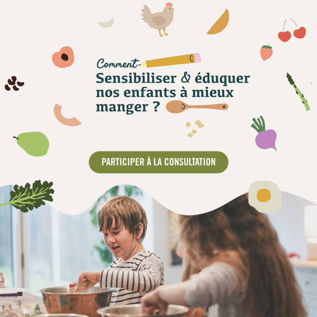 La grande consultation citoyenne nationale lancée par Make.org et @Agridemain , partenaires des magasins U sur l'éducation à l'alimentation, se tient jusqu'au 25/04. Pour réagir et faire vos propositions, c'est ici 👉bit.ly/49WzhvF