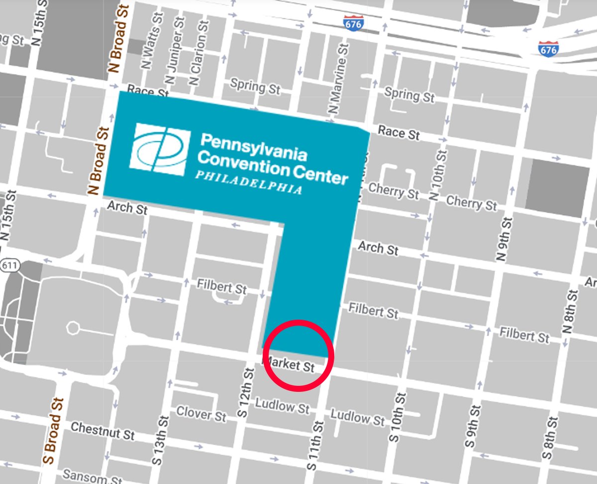 PSA for #AERA24 attendees - to enter the Convention Center you will need to enter the building on Market Street, between 11th and 12th Streets. Google Maps will send directions to the Arch street entrance, which is not open.