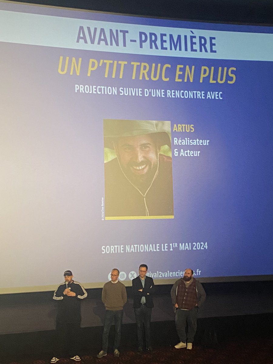 Poursuite du Festival des Jeunes Étoiles de Valenciennes : Visionnage en avant première du film « Un petit truc en plus » en présence de l’équipe du film, et son réalisateur Artus… une comédie enthousiasmante et émouvante sur l’inclusion et le handicap