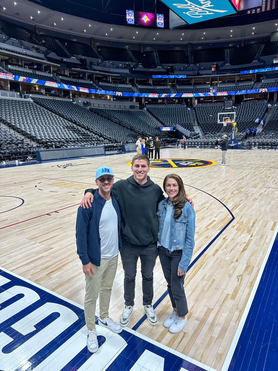 Unreal time last night watching the @nuggets and our guy @Colling1021 !!! Big time W & environment !! Thanks and Love You CG ! #MileHighBasketball #ALLinGRIT