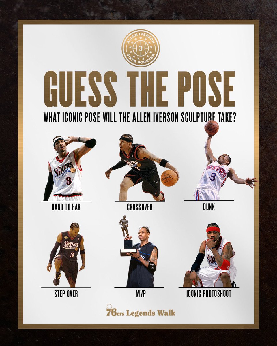 educated guesses only. 🤔 tomorrow we are unveiling the @alleniverson sculpture at the @PennMedicine Philadelphia 76ers Training Complex.