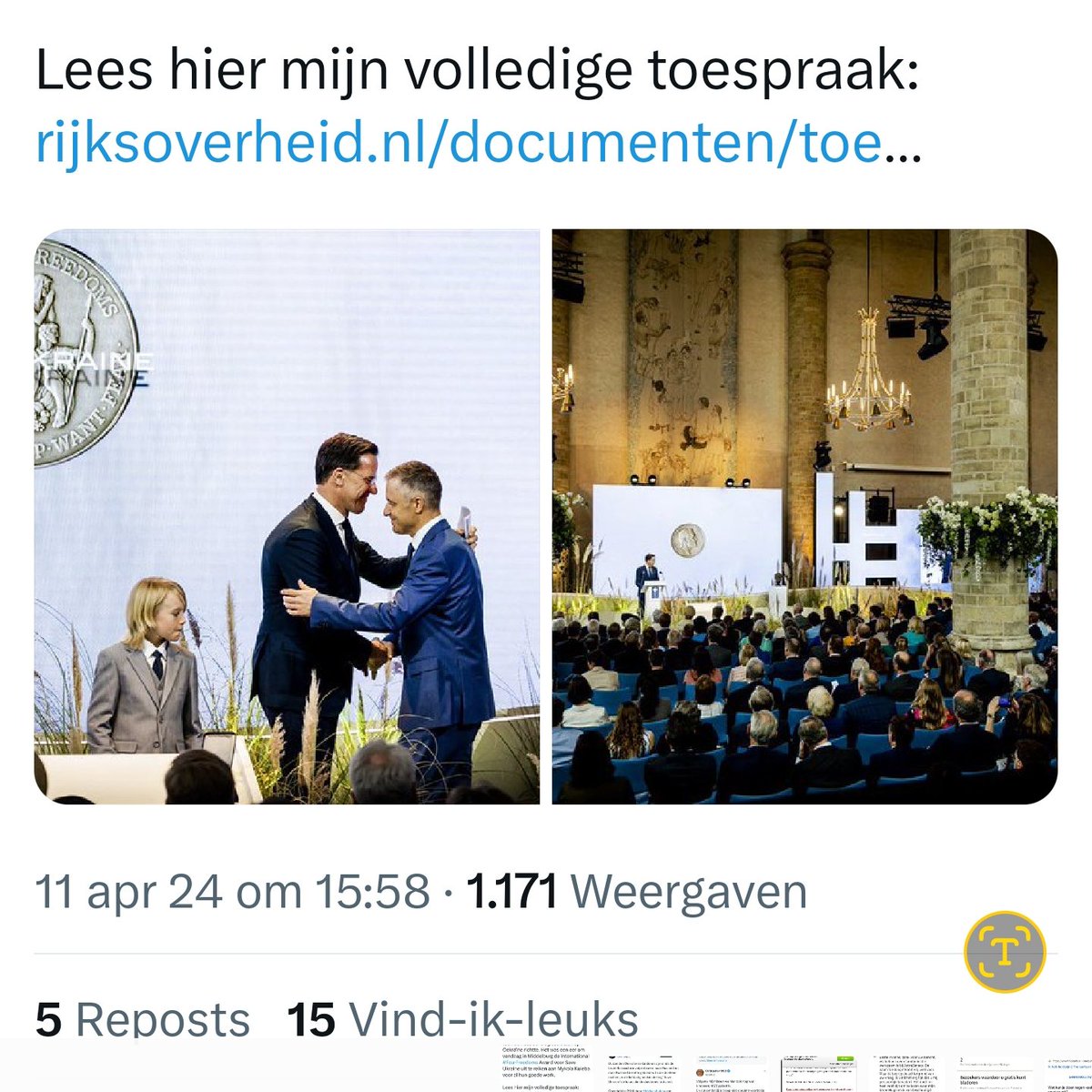#Rutte  verwijderde deze post toen hij veel boze reacties kreeg over de honderden Nederlandse kinderen die nog steeds vermist worden nav #toeslagenaffaire. Hij herplaatste de tweet om 15.58

Nieuwe ronde, nieuwe kansen😆