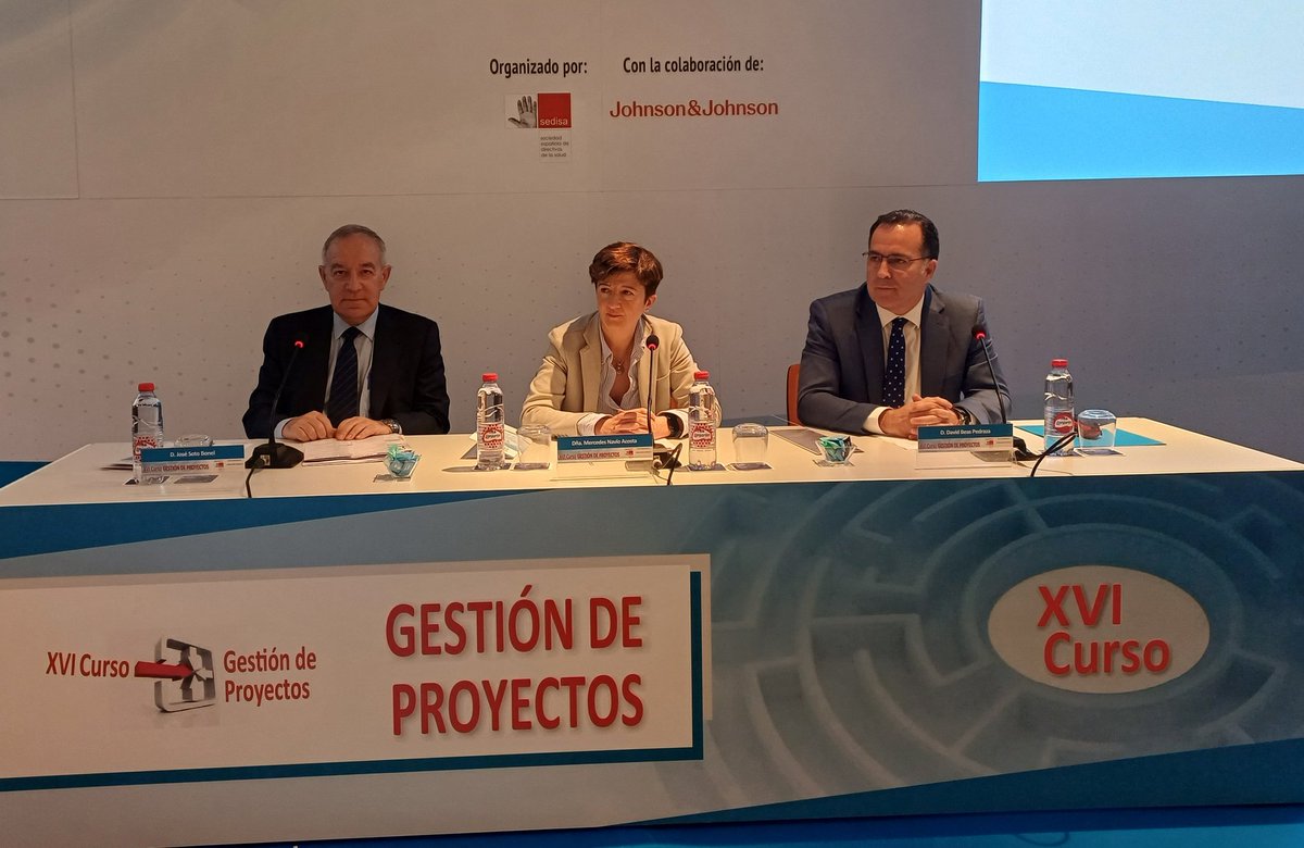 SEDISA_NET's tweet photo. Más de 200 directivos de la salud de toda España participan desde hoy hasta el próximo sábado en el XVI Curso de #GestionProyectos, con la participación en la inauguracion de @mercedesnavio, Gerente Asistencial de Hospitales de Madrid. Colaboración de @JNJNews https://t.co/HtCvviz8zR