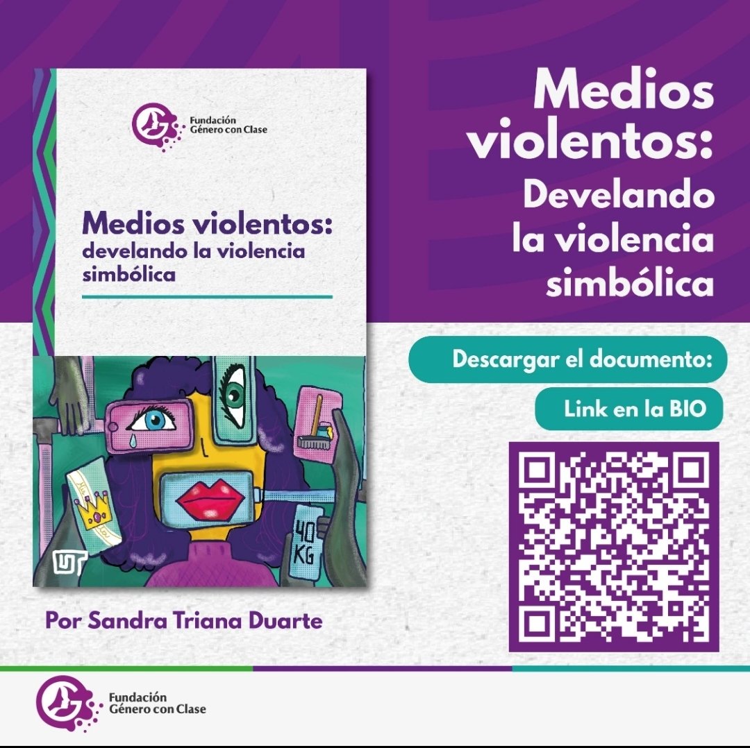 💜💜💜 Les invitamos a descargar el cuadernillo 'Medios violentos:Develando la violencia simbólica' 👇🏼👇🏽👇🏿 Link de descarga disponible en la Bio 💜Por el Derecho de las Mujeres a una Vida Libre de Violencia 💜